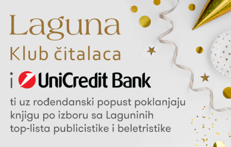 unicredit bank i laguna ti čestitaju rođendan i poklanjaju  laguna knjige