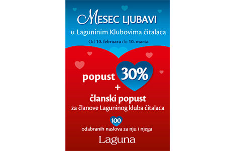 mesec ljubavi dodatni popust od 30  laguna knjige