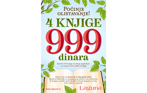 počinje olistavanje 4 knjige za 999 dinara laguna knjige